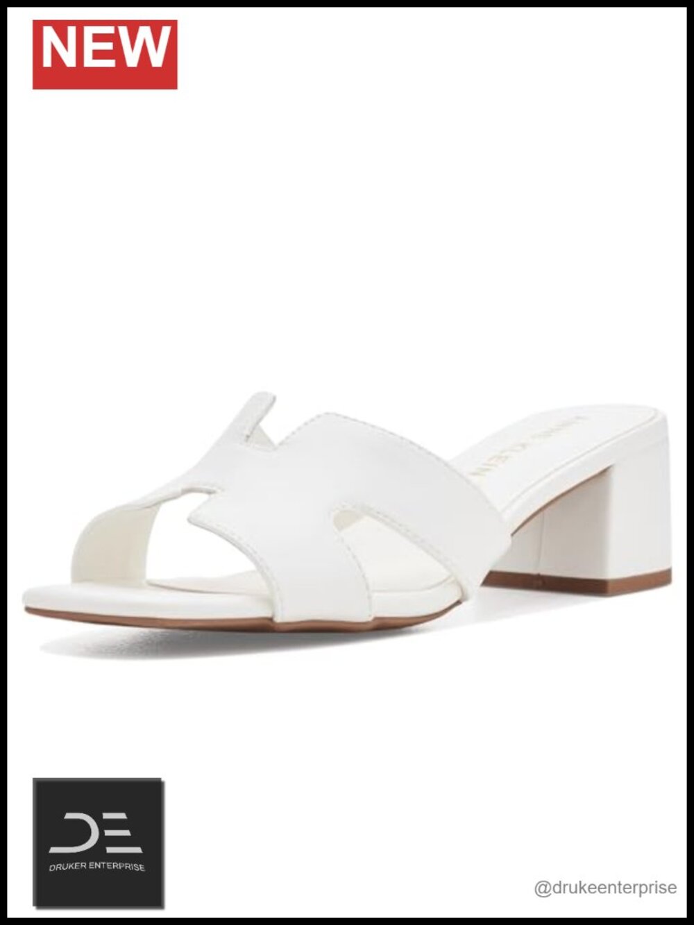 Anne Klein Delphine PU Leather Strappy Wedge Slip-On Sandals Women's